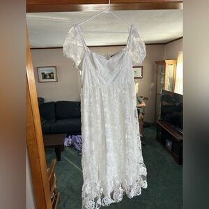 Lulus  White Lace Dress